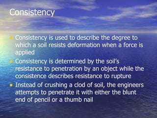 Soilconsistence | PPT
