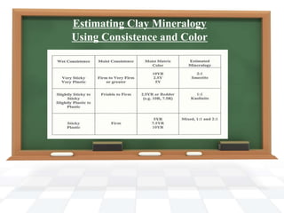 Estimating Clay Mineralogy
Using Consistence and Color
 