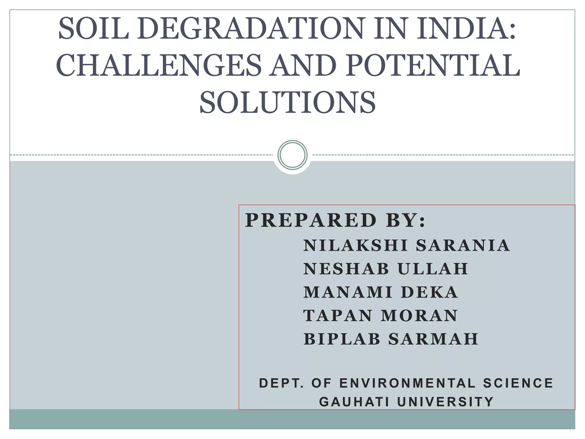Soil degradation in india | PPTX