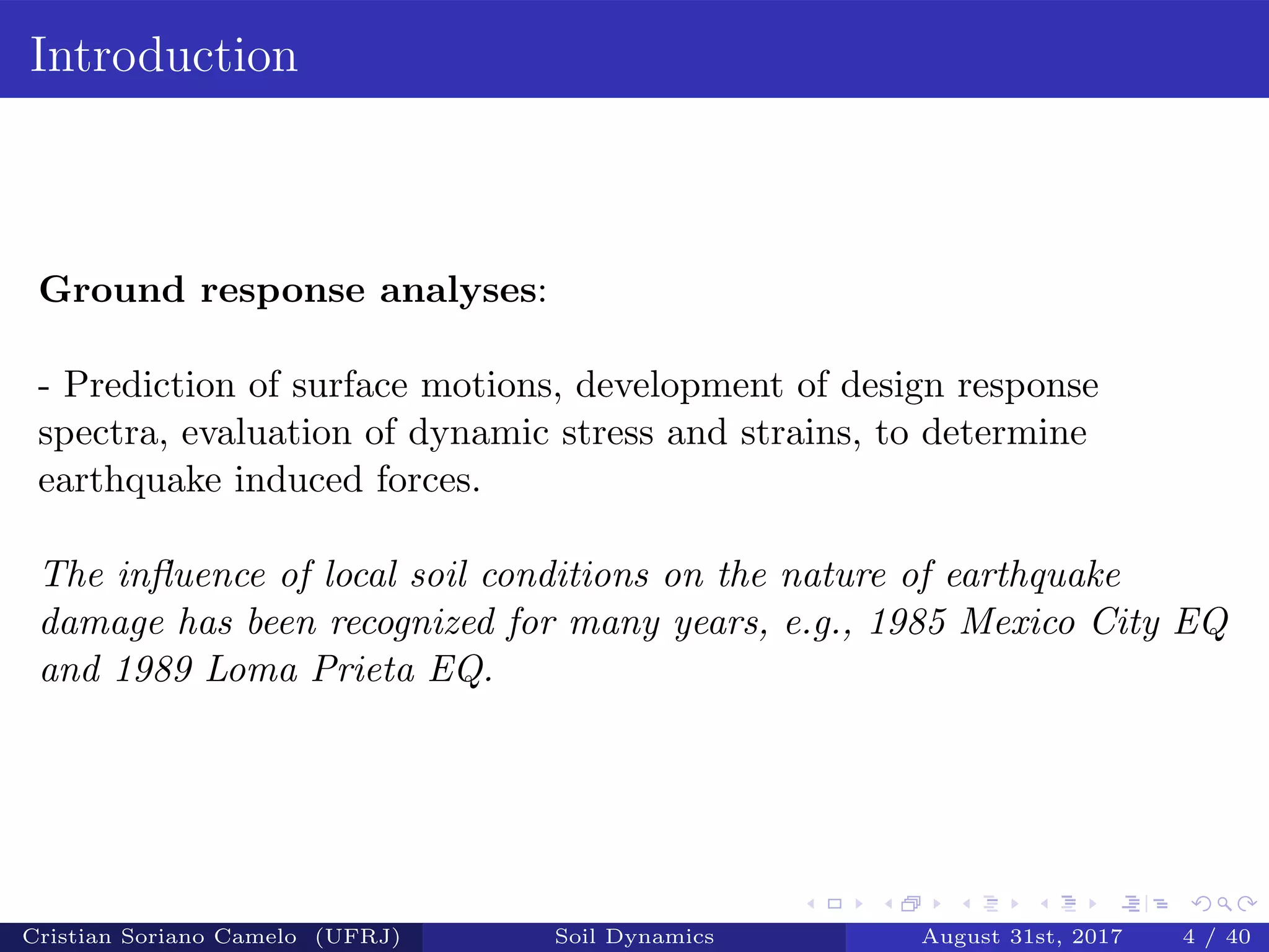 Ground Response Analysis - Geotechnical Earthquake engineering | PDF