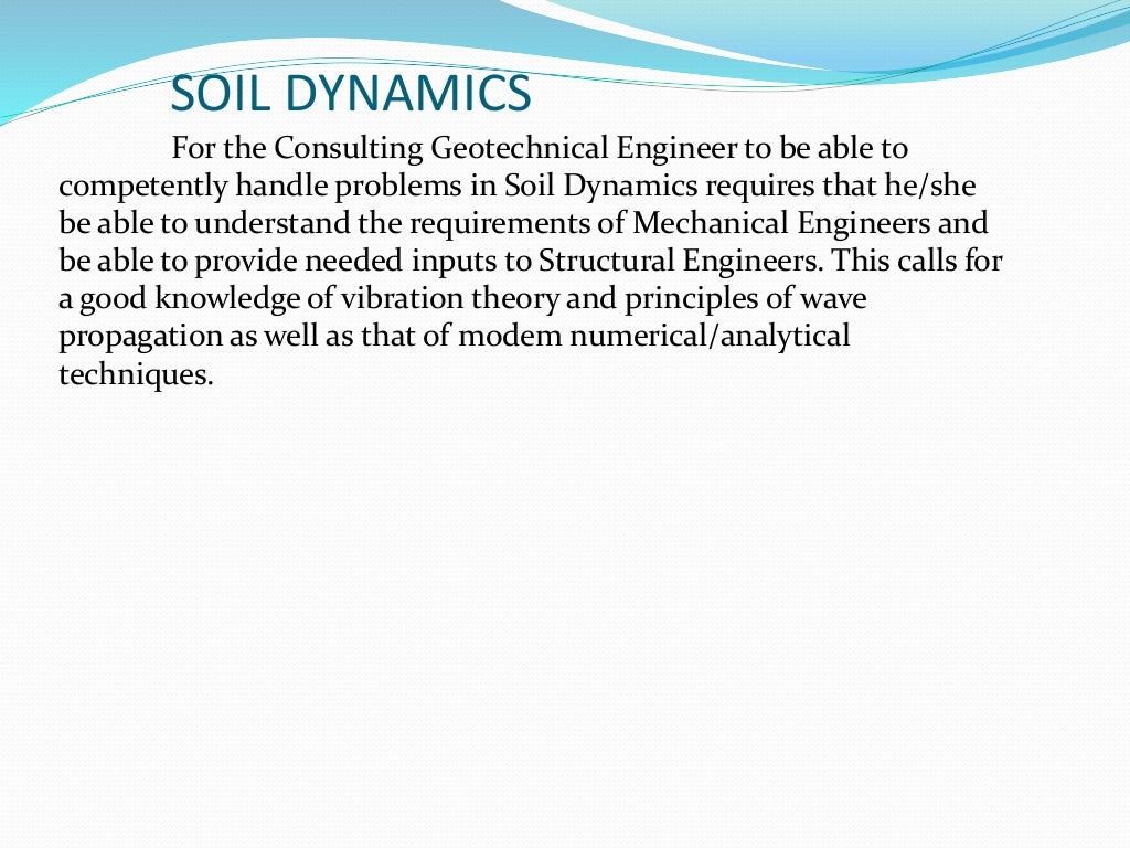 Soil dynamics introduction