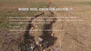Soil erosion
