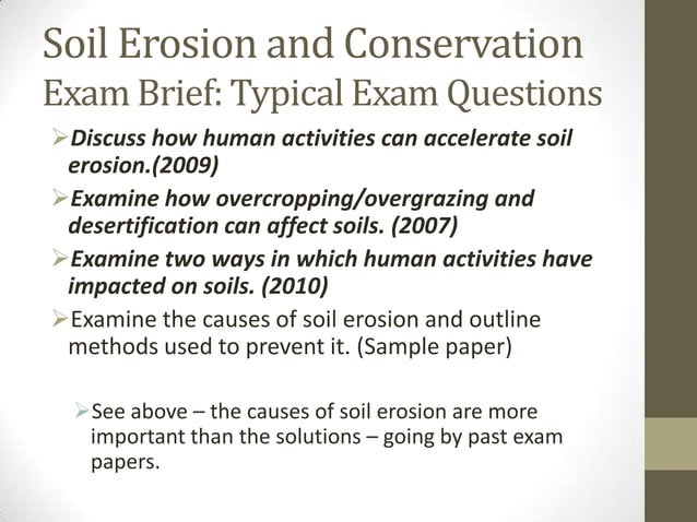 Soil Erosion And Conservation Soil Erosion And Conservation