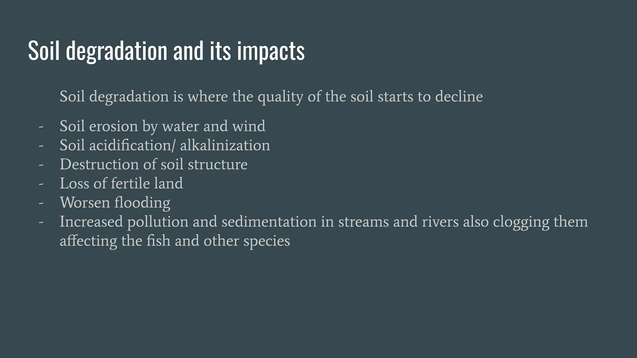 Soil erosion and degradation of the soil | PDF
