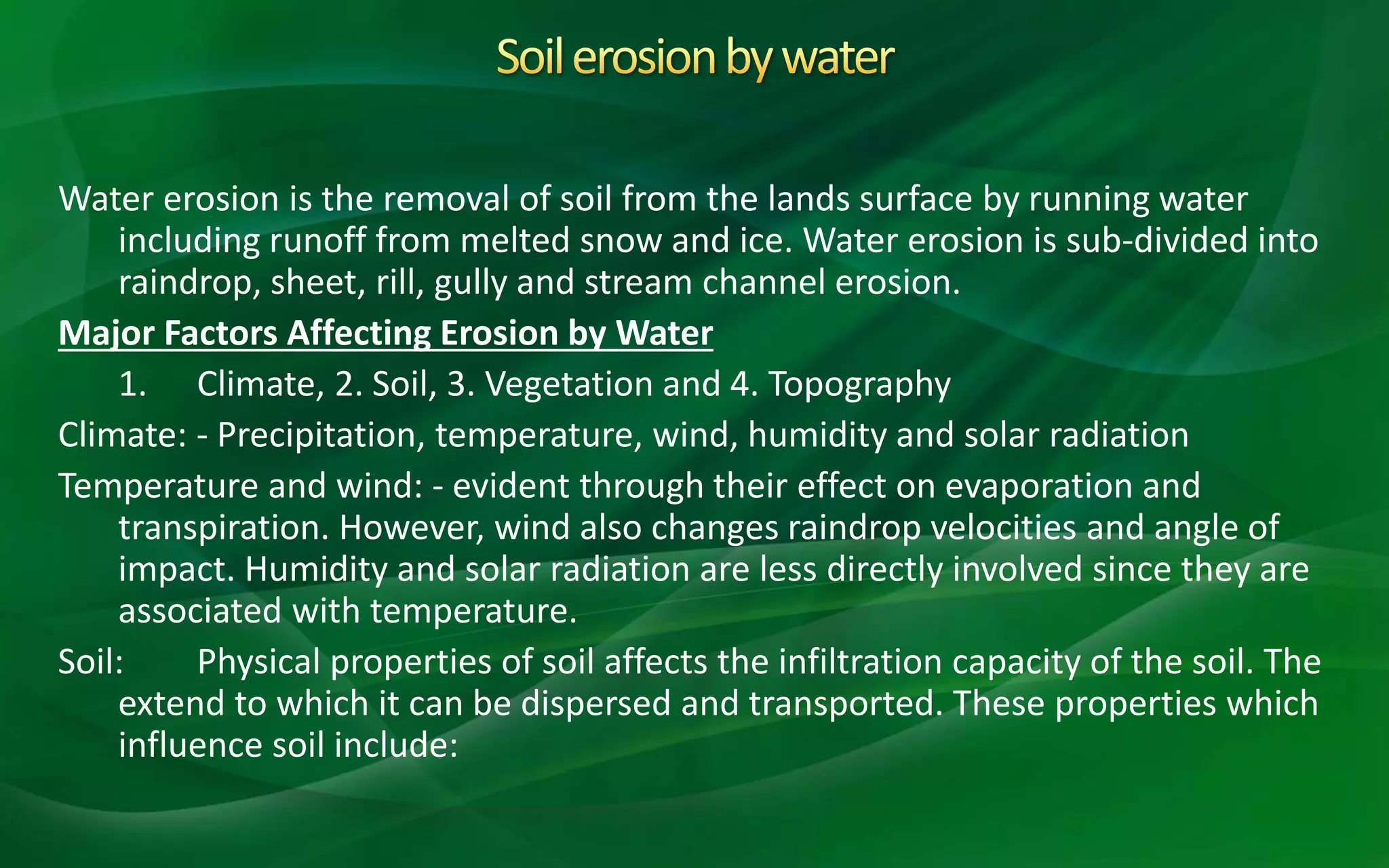Soil erosion by water | PPTX