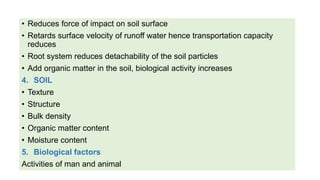 Soil erosion by water- factors and mechanism.pptx