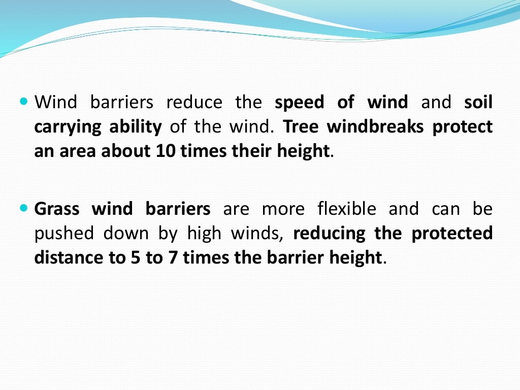 Soil erosion control measures