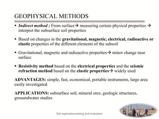 Soil exploration methods and soil investigation report | PDF