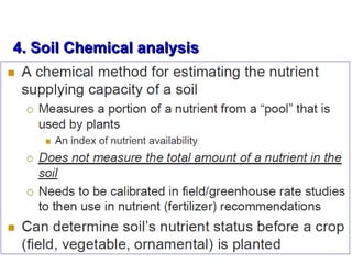 4. Soil Chemical analysis

 