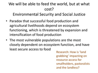 Soil Fertility Management and eco-efficiency of small holder agricultural systems