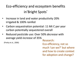 Soil Fertility Management and eco-efficiency of small holder agricultural systems
