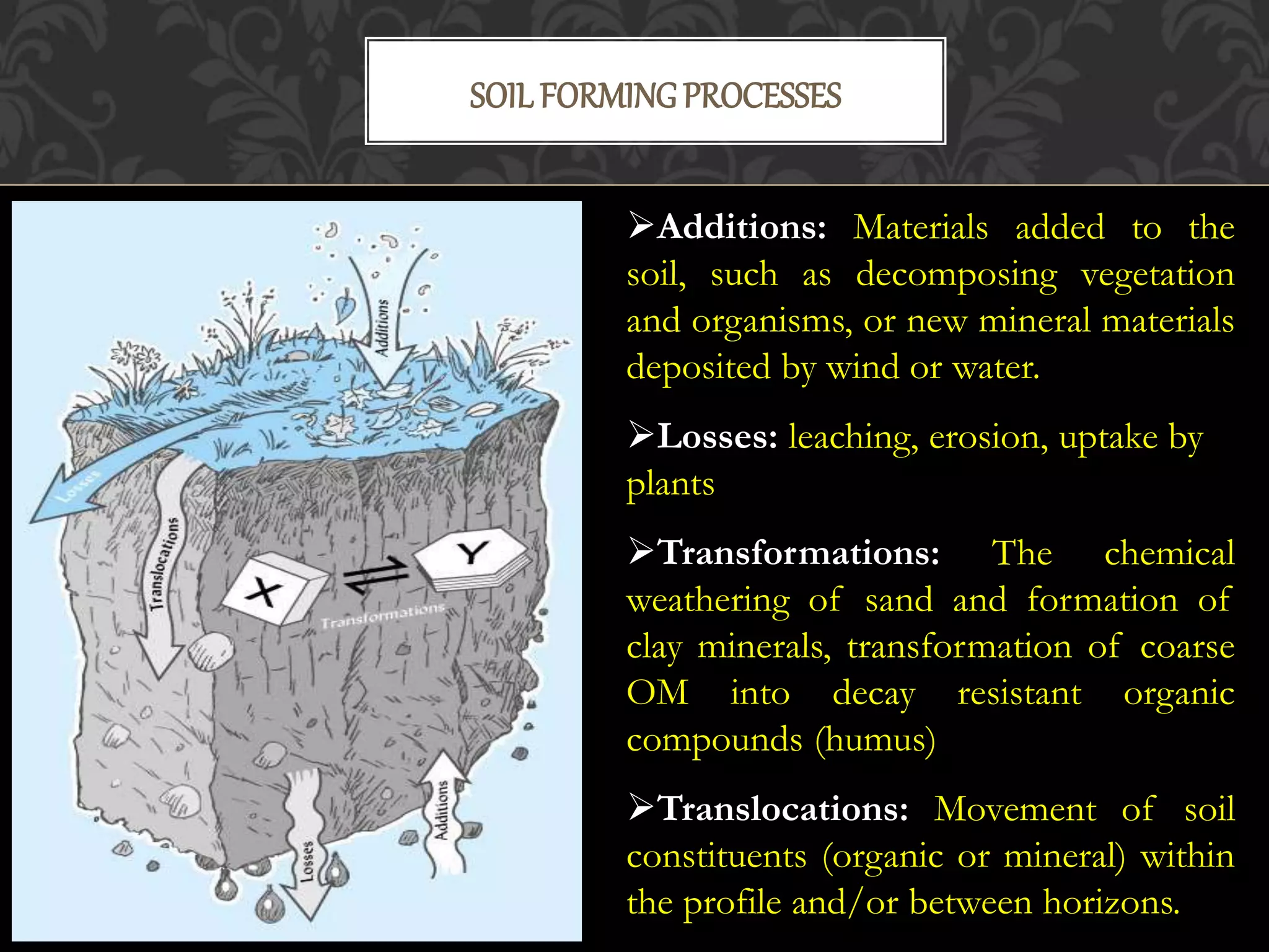Soil formation, Soil forming factors, Soil Classification, Soil orders ...