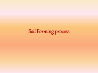 Soil Forming process
 