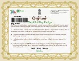 my gov certificate Soil health