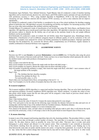 Soil health analysis for crop suggestions using machine learning | PDF