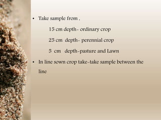 Soil horizons and soil sampling methods | PPTX