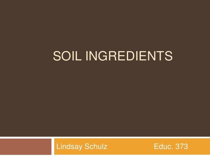 Soil Ingredients