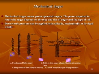 Auger Risk Assessment Soil investigation | PPT