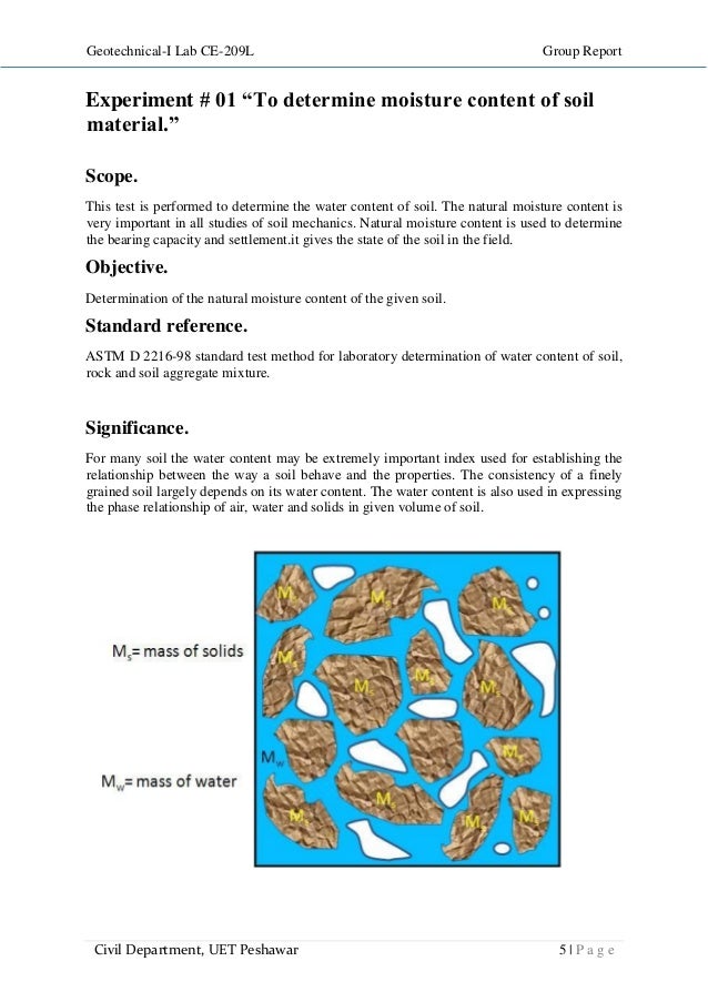 Soil mechanics(geotechnical engg) lab report