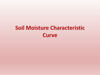 Soil Moisture Characteristic
Curve
 