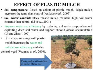 Soil moisture conservation role of mulching and hydrophilic polymers | PPTX