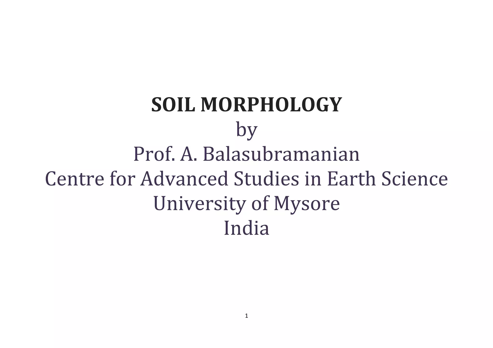 SOIL MORPHOLOGY DEFINITION visual data 6