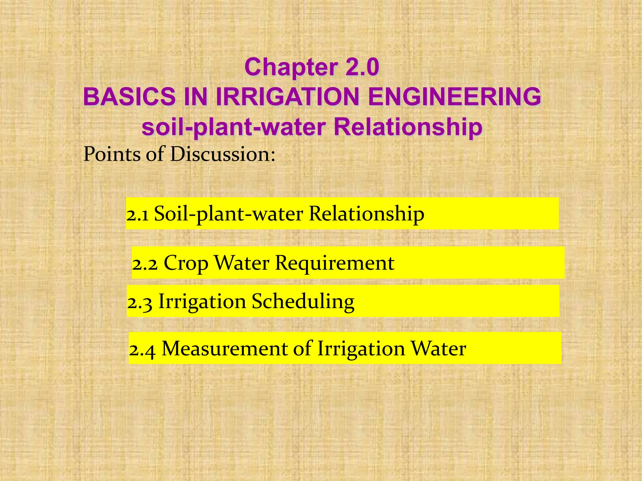 soil plant water relationship determination | PPT
