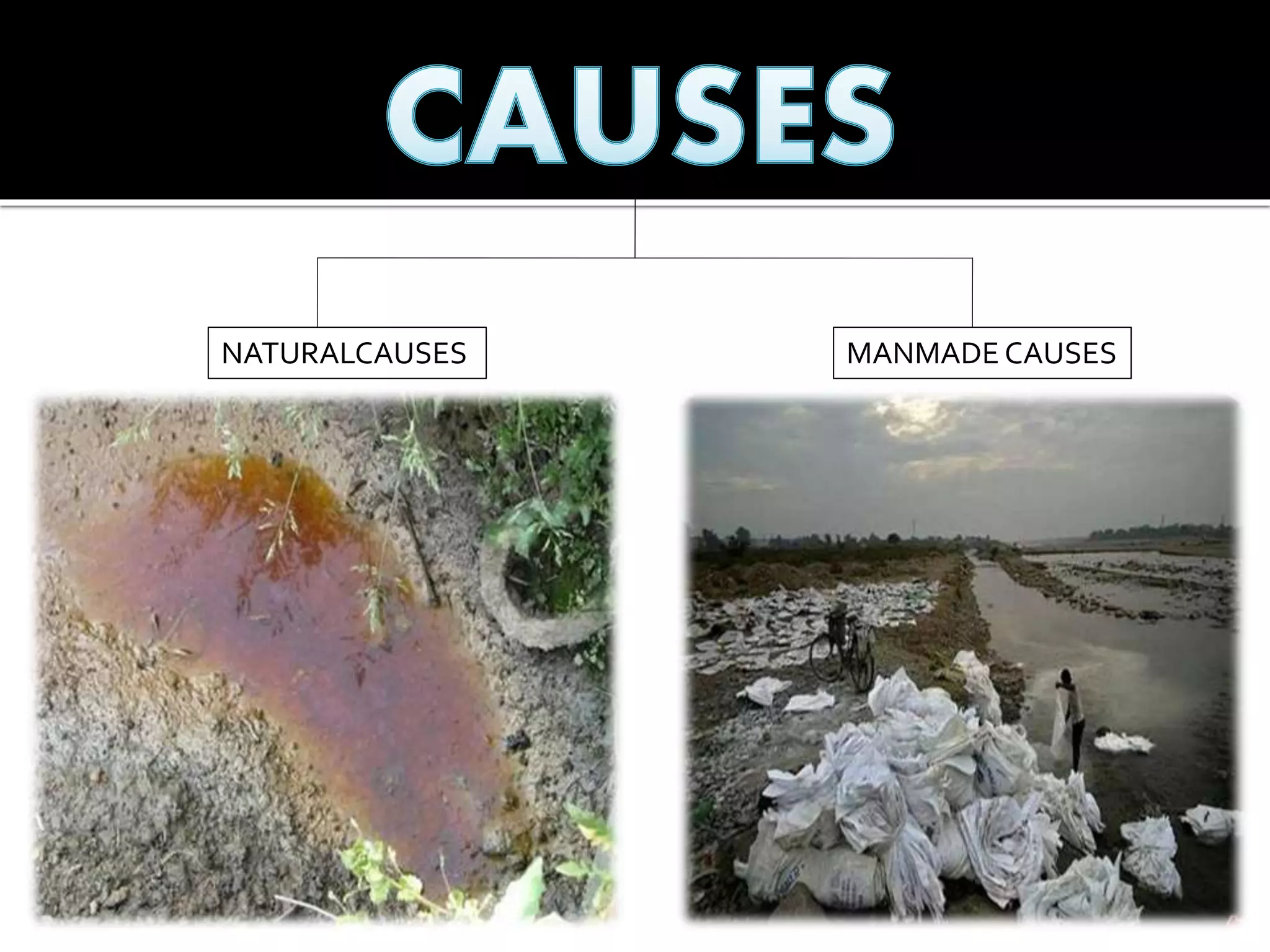 NATURALCAUSES MANMADE CAUSES
 