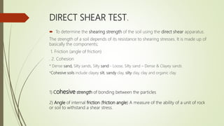 Direct Shear Test Lab Report.pdf Soil Investigation Report | PPTX