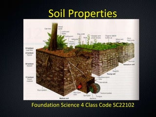 Soil Properties




Foundation Science 4 Class Code SC22102
 