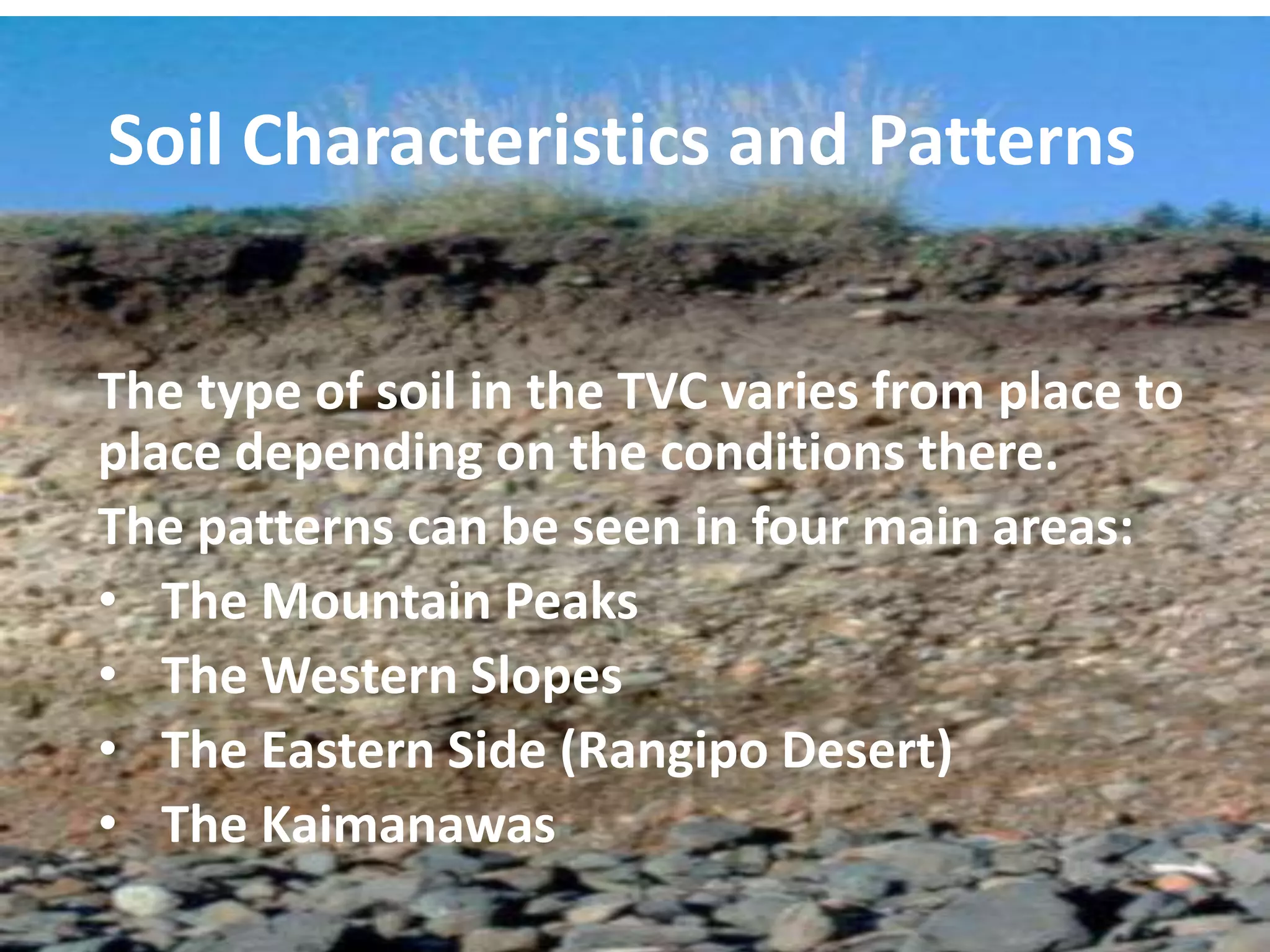 Soil processes and patterns in the tvc | PPTX