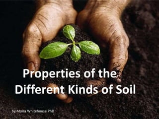 Properties of the
Different Kinds of Soil
by Moira Whitehouse PhD
 