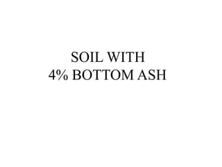 SOIL WITH
4% BOTTOM ASH
 