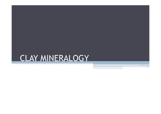 CLAY MINERALOGY
 