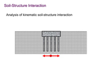 Soil-Structure Interaction
Analysis of kinematic soil-structure interaction
 