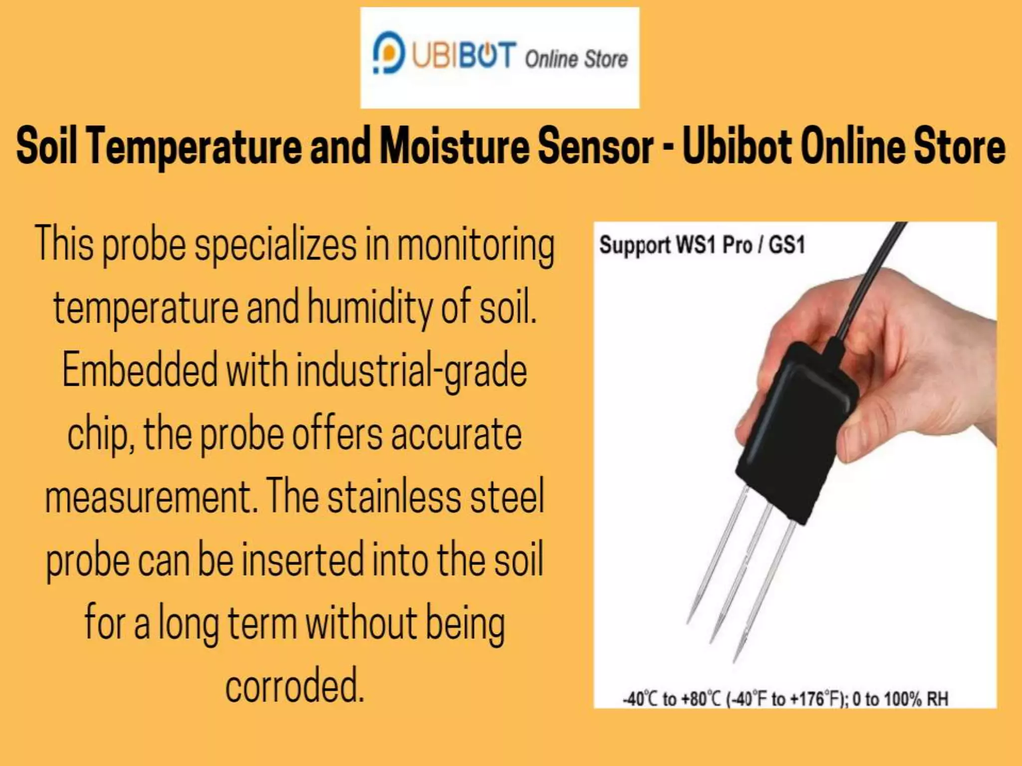Soil Temperature and Moisture Sensor - Ubibot Online Store | PPT ...