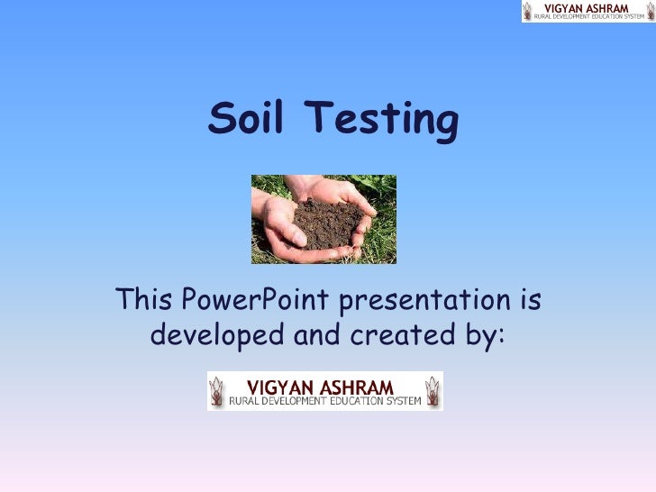 Soil testing