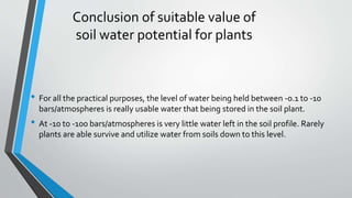 SOIL WATER POTENTIAL CALCULATION visual data 7