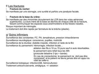 Fracture Rocher neuro chirurgieSoins infirmiers en_neurochirurgie | PPT