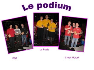 Le podium PDP La Poste Crédit Mutuel 