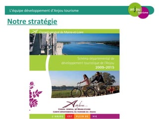 L’équipe développement d’Anjou tourisme 
Notre stratégie 
 