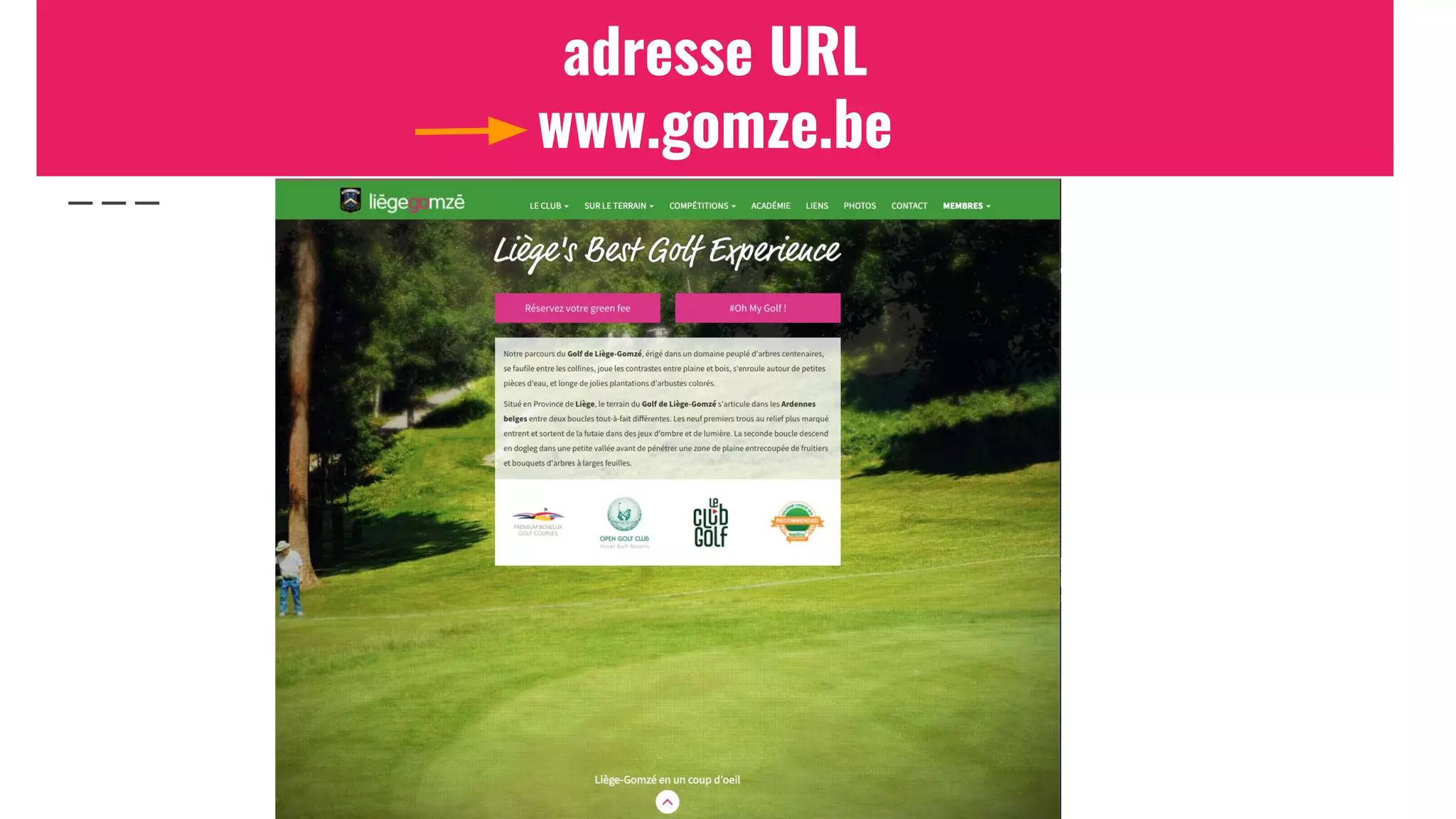 adresse URL
www.gomze.be
 