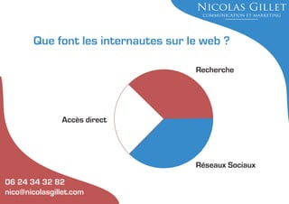 Que font les internautes sur le web ?
Recherche

Accès direct

Réseaux Sociaux
06 24 34 32 82
nico@nicolasgillet.com

 