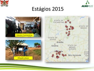 Estágios 2015
Palestra Funcionários
Afixação placas
 