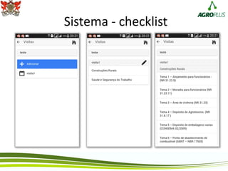 Sistema - checklist
 