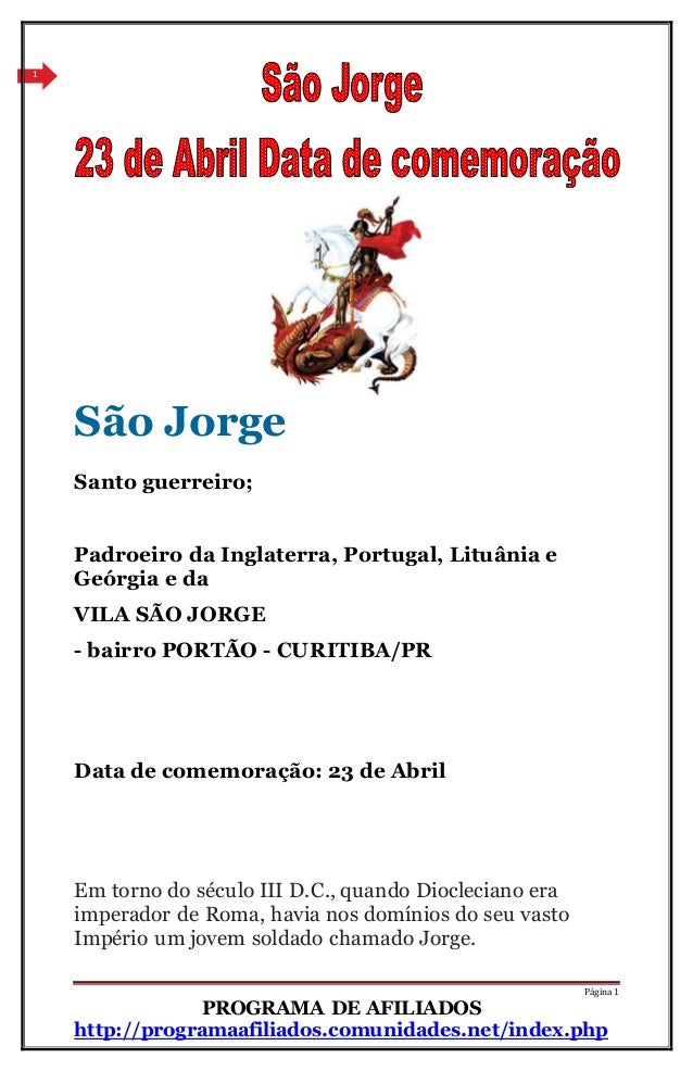 São jorge santo guerreiro