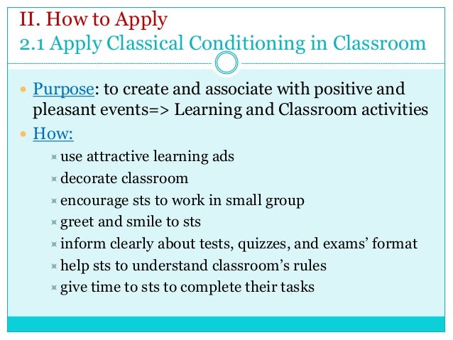 classical conditioning in the classroom