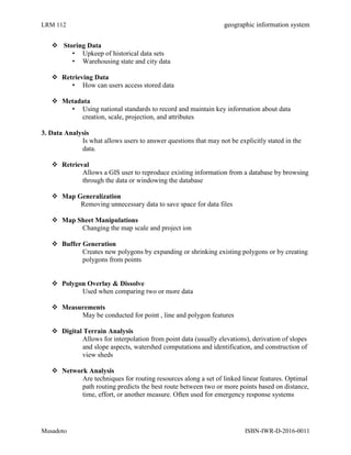 INTRODUCTION GEOGRAPHIC INFORMATION SYSTEM | PDF
