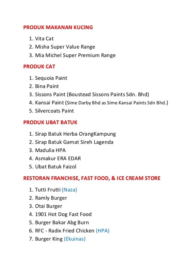 Sokong produk melayu islam