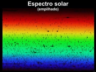Espectro solar (empilhado)    Infravermelho Ultravioleta     
